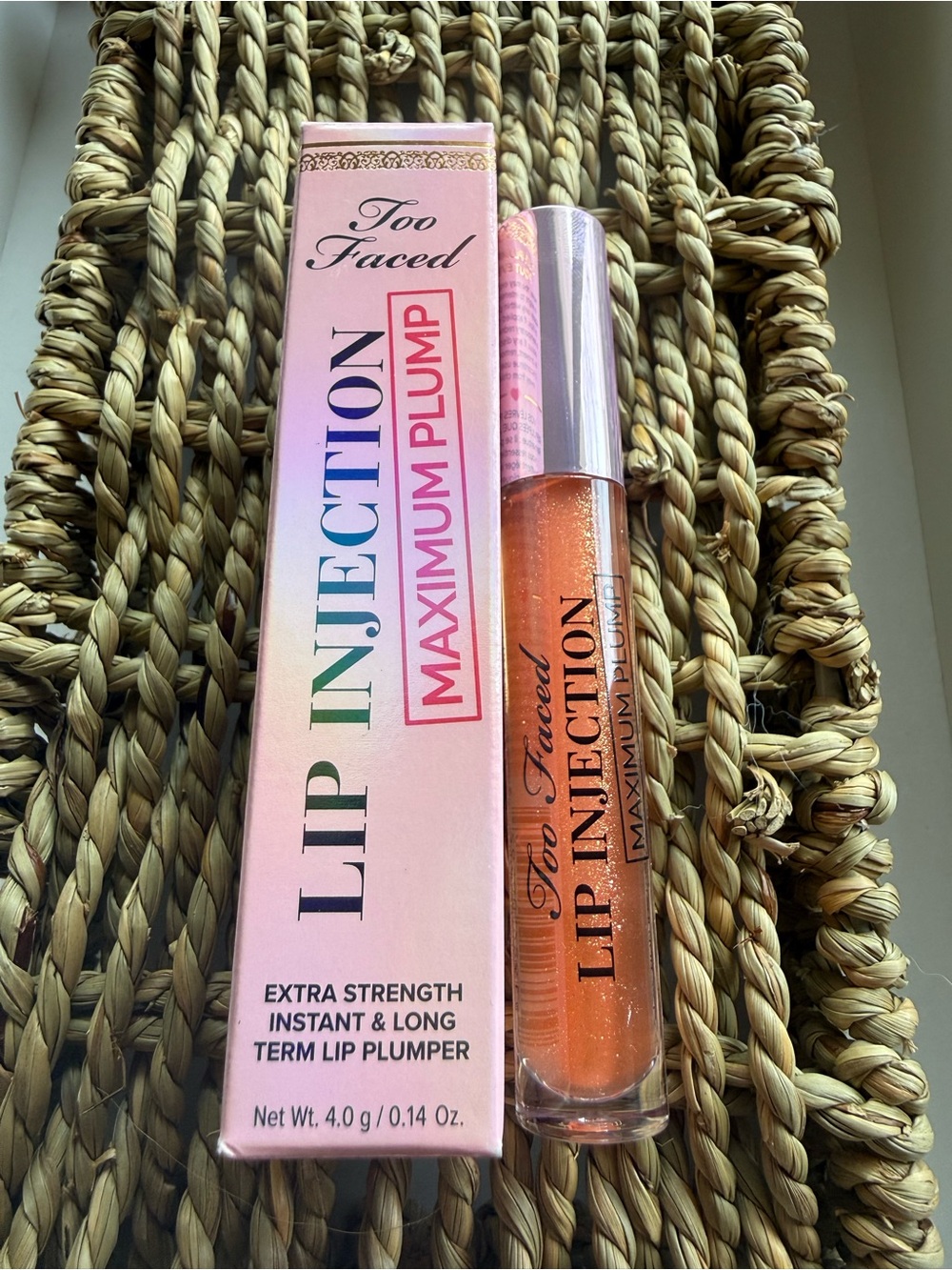 Too Faced Cotton Candy Kisses Lip Injection Maximum Plump Lip Gloss New